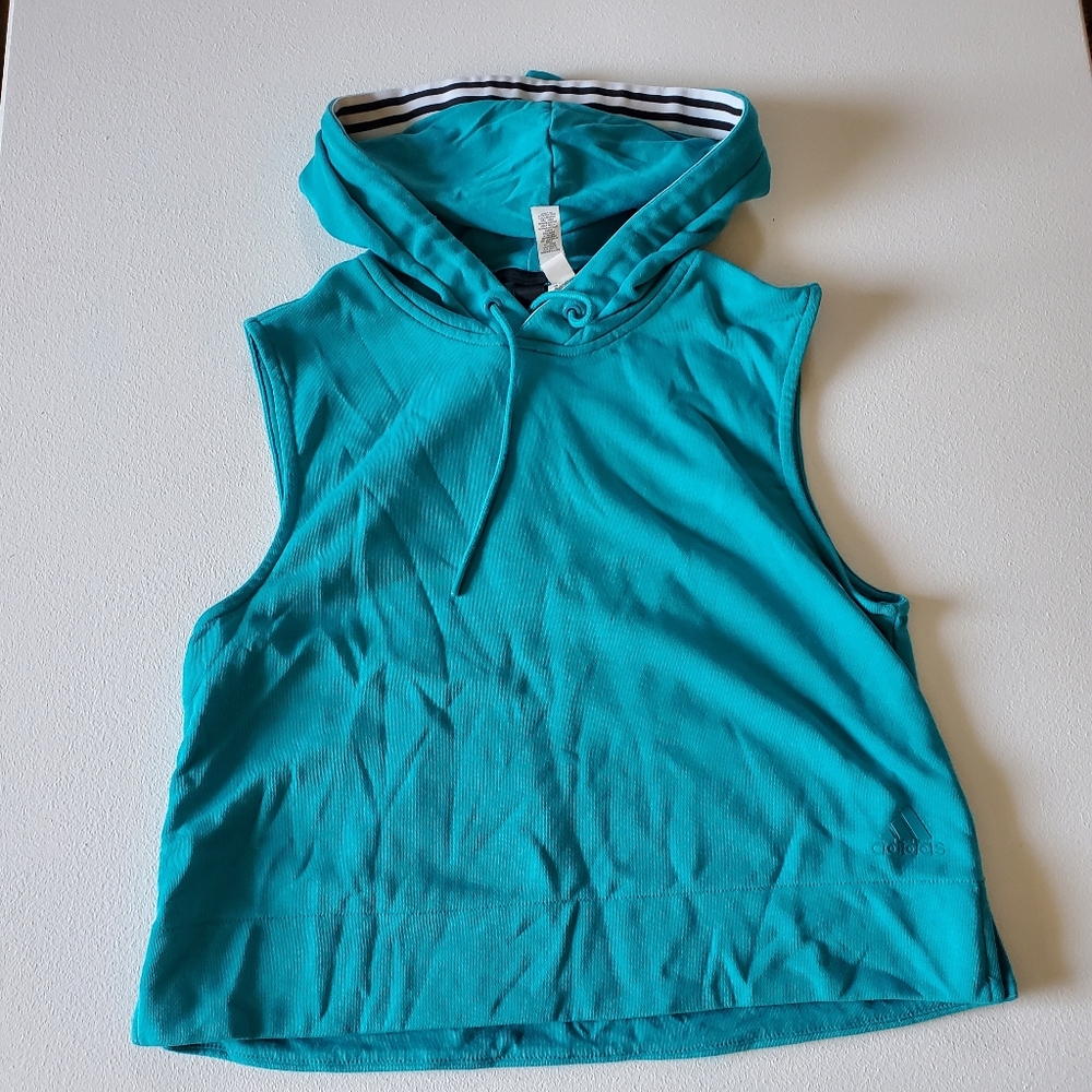 Adidas hooded crop top